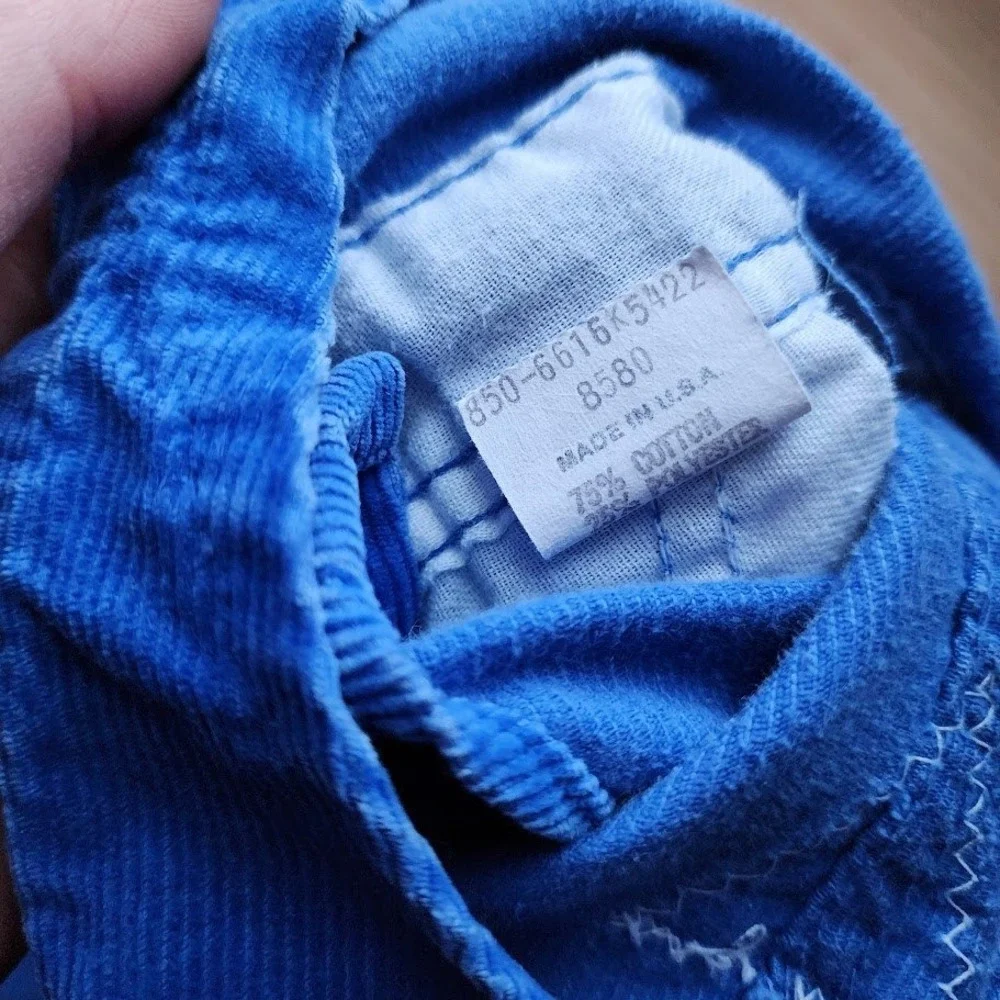 VTG OSHKOSH B'GOSH‎ Made in USA Blue Corduroy Overalls Baby 12 Months